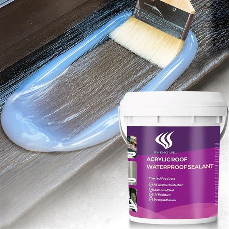 Waterproof Sealant, Clear, 3 Gallon, Transparent, Interior/Exterior