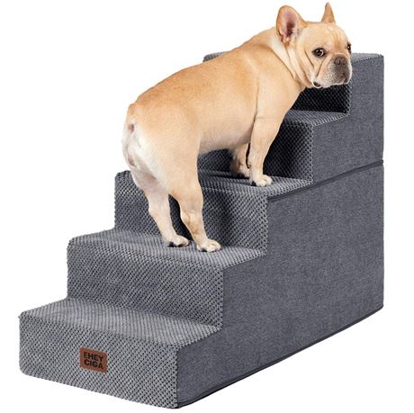 EHEYCIGA Dog Stairs for High Bed 22.5" H, 5-Step Dog Steps for Bed, Pet Steps