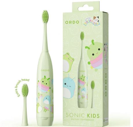 Ordo Kids Battery Sonic Toothbrush - Squishmallows Rutabaga - Green