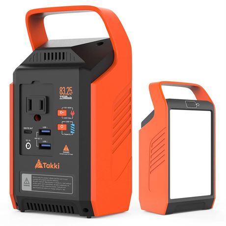 Takki Portable Power Station 83Wh, Camping Solar Generator Power Bank with