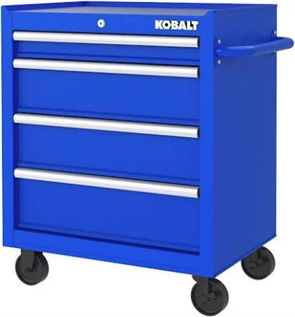 Kobalt 35-in W x 37.5-in H 4-Drawer Steel Rolling Tool Cabinet (Black)