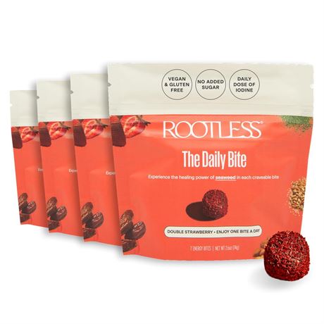 Rootless Daily Bites for Hormone Health | Double Strawberry 4-Week Kit |