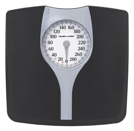Health O Meter Dial Bathroom Scale, Black