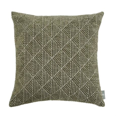 18"x18" Geometric Chenille Woven Jacquard Reversible Square Throw Pillow Moss