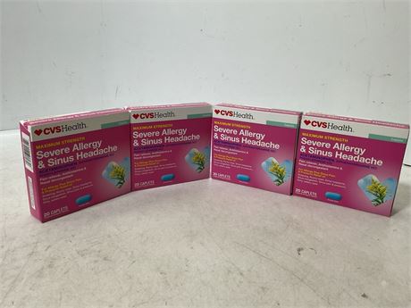 CVS Maximum Strength Severe Allergy & Sinus Headache Acetaminophen Tablets, 20