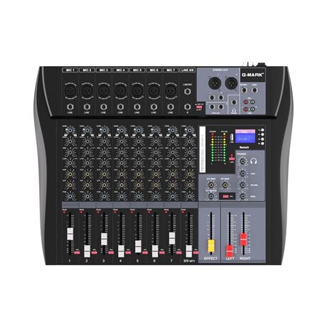 G-MARK MR80S Audio Mixer Interface USB Bluetooth Mixing Console 8 Channel 48V