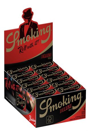 Smoking Deluxe Rolling Paper Rolls (24 Rolls) in Display Box