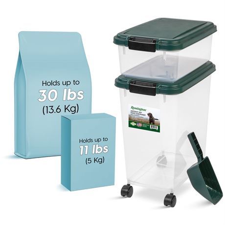 IRIS USA Remington, 41 Lbs. Airtight Pet Food Container | Dog & Cat Food