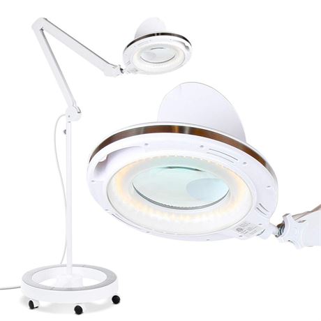 Brightech LightView Pro Magnifying Glass with Light and Stand, Magnifying Floor