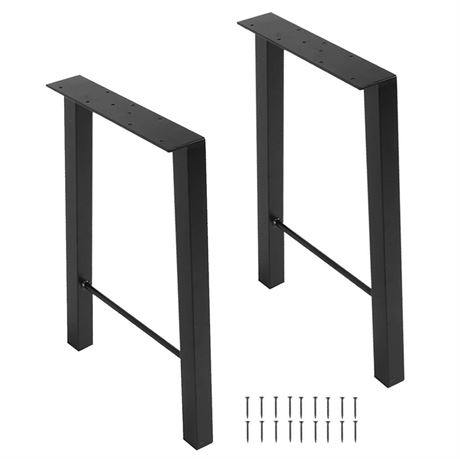 TENGCHANG 22'' Black Industry Table Legs Metal Bench Coffee Desk Chair Leg Set