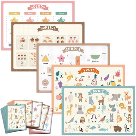 Disposable Placemats for Baby & Toddler, 50 Pack Sticky Kids Placemat for