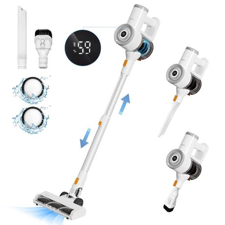 Lydsto Cordless Vacuum Cleaner, 6-in-1 20Kpa Powerful Suction Stick Vacuum with