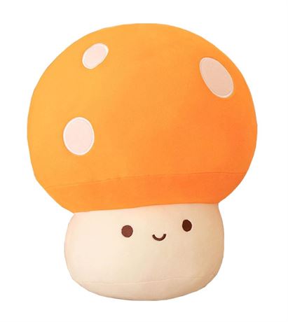 Cute Little Mushroom Pillow Decorative Room Pillow Cute Emoji Mushroom (9in,