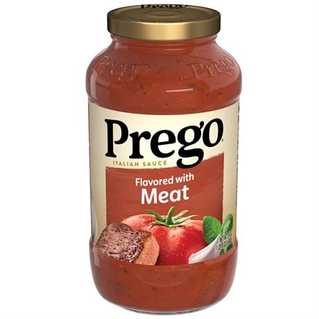 Prego Italian Tomato Pasta Sauce Flavored with Meat, 24 oz Jar