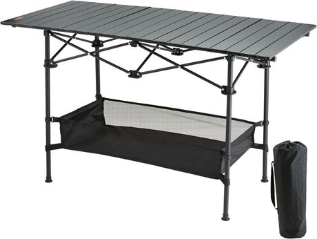 VEVOR Folding Camping Table, Aluminum Ultra Compact Outdoor Portable Fold Up