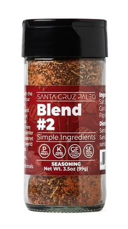 Santa Cruz Paleo Seasoning (Blend #2), Gluten Free, Keto, Sugar Free, and