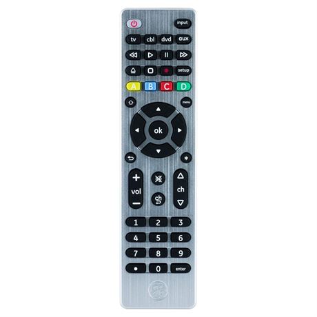 General Electric 33709 4-Device Universal Remote Control, Silver