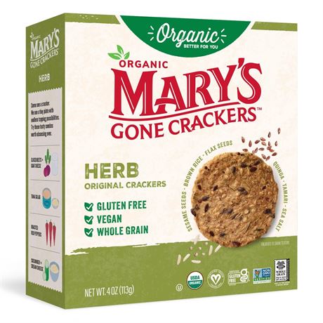 Mary's Gone Crackers Mary’s Gone Crackers Original Organic, Gluten Free Herb