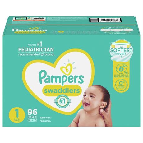 Pampers Swaddlers Diapers Size 1