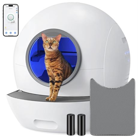 Self Cleaning Litter Box, Upgraded Automatic Cat Litter Box Self Cleaning for