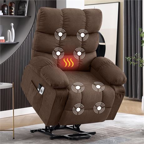 JONPONY Power Lift Recliner Chair Recliners for Elderly with Heat and Massage