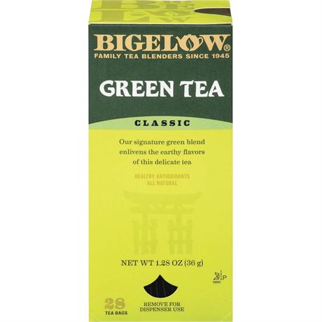 2 x Bigelow Single Flavor Tea Green 65 Bags/Box 00388