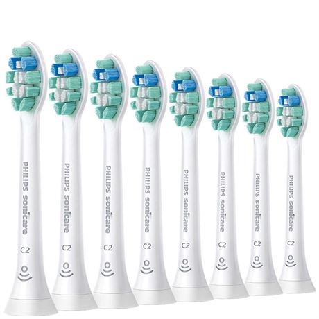 Philips HX9028/12 C2 Optimal Plaque Defence Toothbrush Heads 8 Pack - White