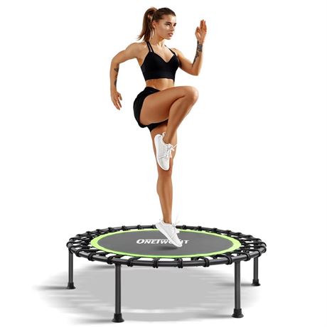 ONETWOFIT 42"/45" Rebounder Trampoline for Adults, Silent Mini Trampoline