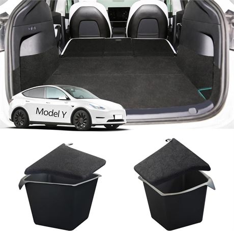 Rear Trunk Side Organizer Storage Box for Tesla, Model Y Car Rear Trunk Storage