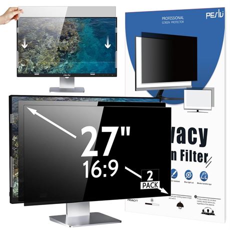 27 Inch 16:9 Computer Privacy Screen for Widescreen Monitor, 27inch Removable