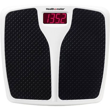 Health o meter Split Mat Digital Scale, 400 lbs Capacity, LED Display, Black