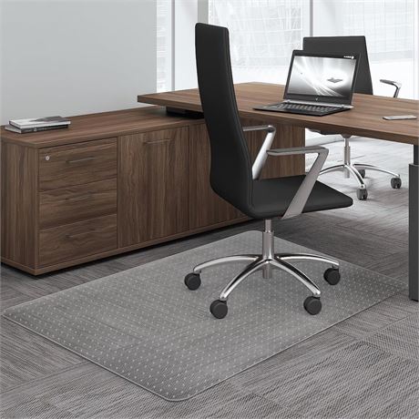 Office Chair Mat for Carpet, Clear Chair Mat with Studs for Low Pile Carpeted