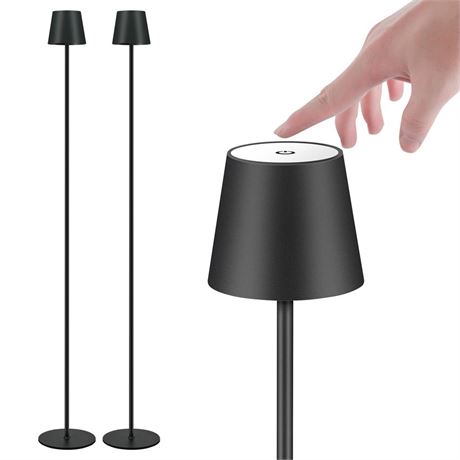 2Pack Cordless Floor Lamp for Outdoor/Indoor, Built-in 6800 mAh Battery LED