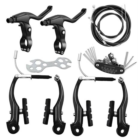 Complete Bike Brakes Set, Universal Front and Rear Bike Brake, V-Type Bicycle