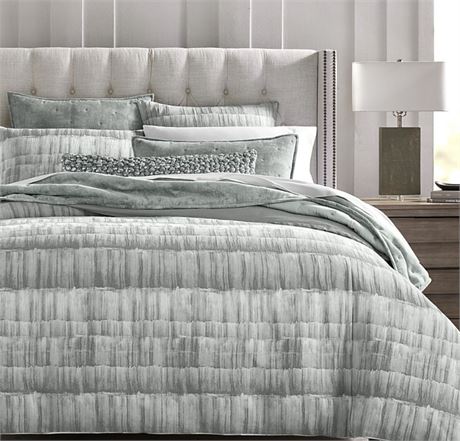 Hudson Park Collection Brushed Texture Stripe Duvet Cover, King - Exclusive