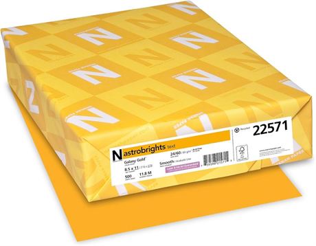 Neenah Astrobrights Premium Color Paper, 24 lb, 8.5 x 11 Inches, 500 Sheets,