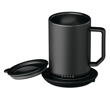 Tzumi ionMug & Charging Coaster, 12oz. Stainless Steel Self Heating Coffee Mug