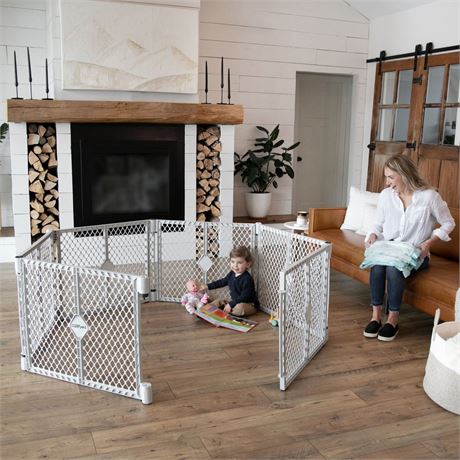 Toddleroo by North States Superyard Explorer Baby Play Yard, Color Gray,