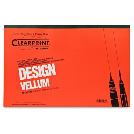 Staedtler 9461117P Mars Vellum Paper 16-lb. 100 Percent Rag 11 X 17 Translucent