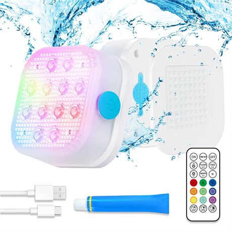 Homly Rechargeable Submersible Pool Lights with Remote, Waterproof Underwater