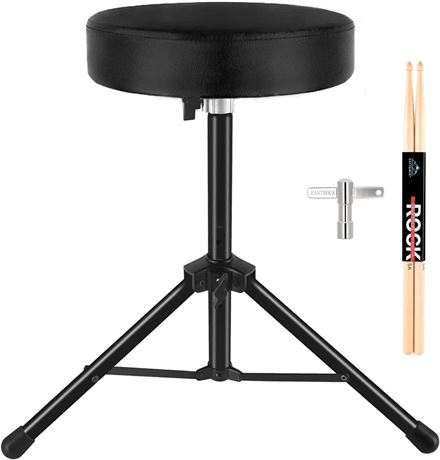 Eastrock Drum Throne,Padded Drum Seat Drumming Stools With Anti-Slip Feet For