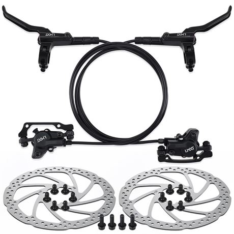 TOBWOLF 1 Pair MTB Disc Brake Set, Hydraulic Disc Brake Kit with 160mm Rotors,