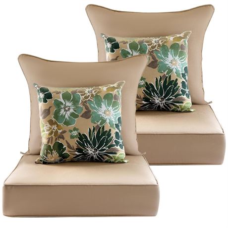 24x24 Outdoor Cushions,Outdoor Deep Seat Cushion Set,Olefin Fabric Patio