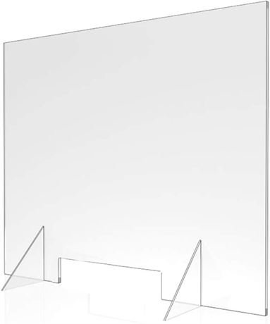 Sneeze Guard - 36" W x 30" T Acrylic Divider Protection Barrier Shield Checkout