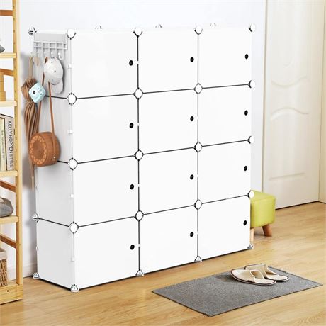 VTRIN Portable Shoe Rack Organizer 48 Pair Tower 4 Tiers for Entryway Shelf