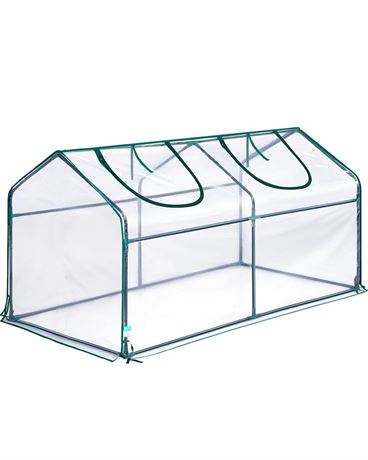 Quictent Portable Mini Cloche Greenhouse w/ Elevated Bottom, Reinforced High