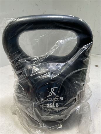 ProSourceFit 35lb Vinyl Coated Cast Iron Kettlebell