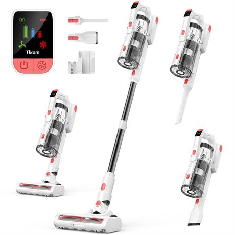 Tikom V750 Cordless Vacuum Cleaner for Home, 45000Pa/500W Stick Vacuum with LED