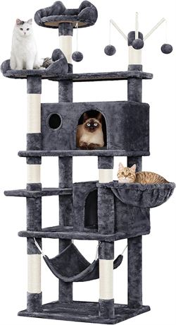 Yaheetech Cat Tree, 67in Cat Tower for Indoor Cats, Multi-Level Cat Condos with