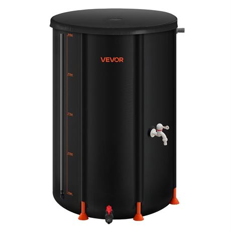 VEVOR Collapsible Rain Barrel, 66 Gallon Portable Rain Water Collection Barrel,